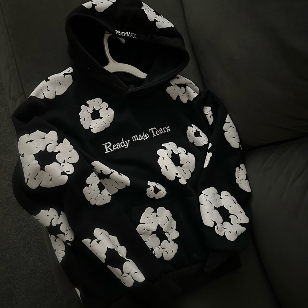 Ready made tears denim tears hoodie